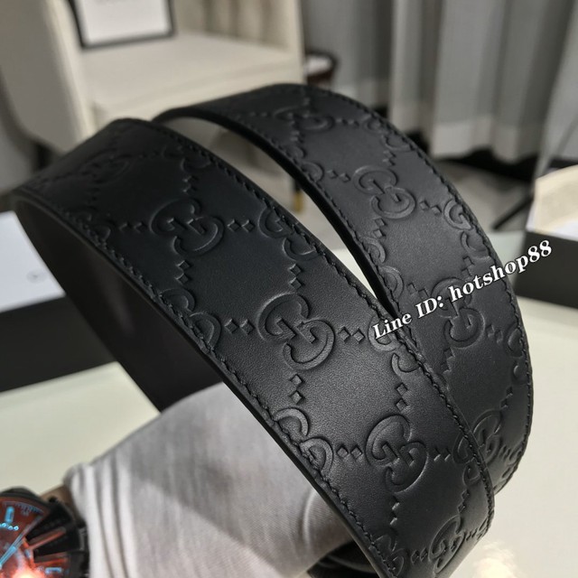 Gucci經典皮帶 古奇小牛皮腰帶  jjp1349